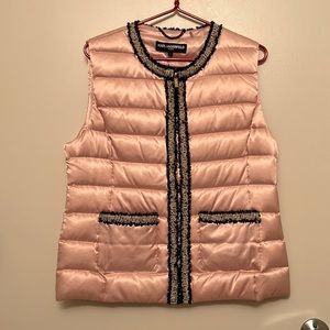 Karl Lagerfeld rose gold puffer vest